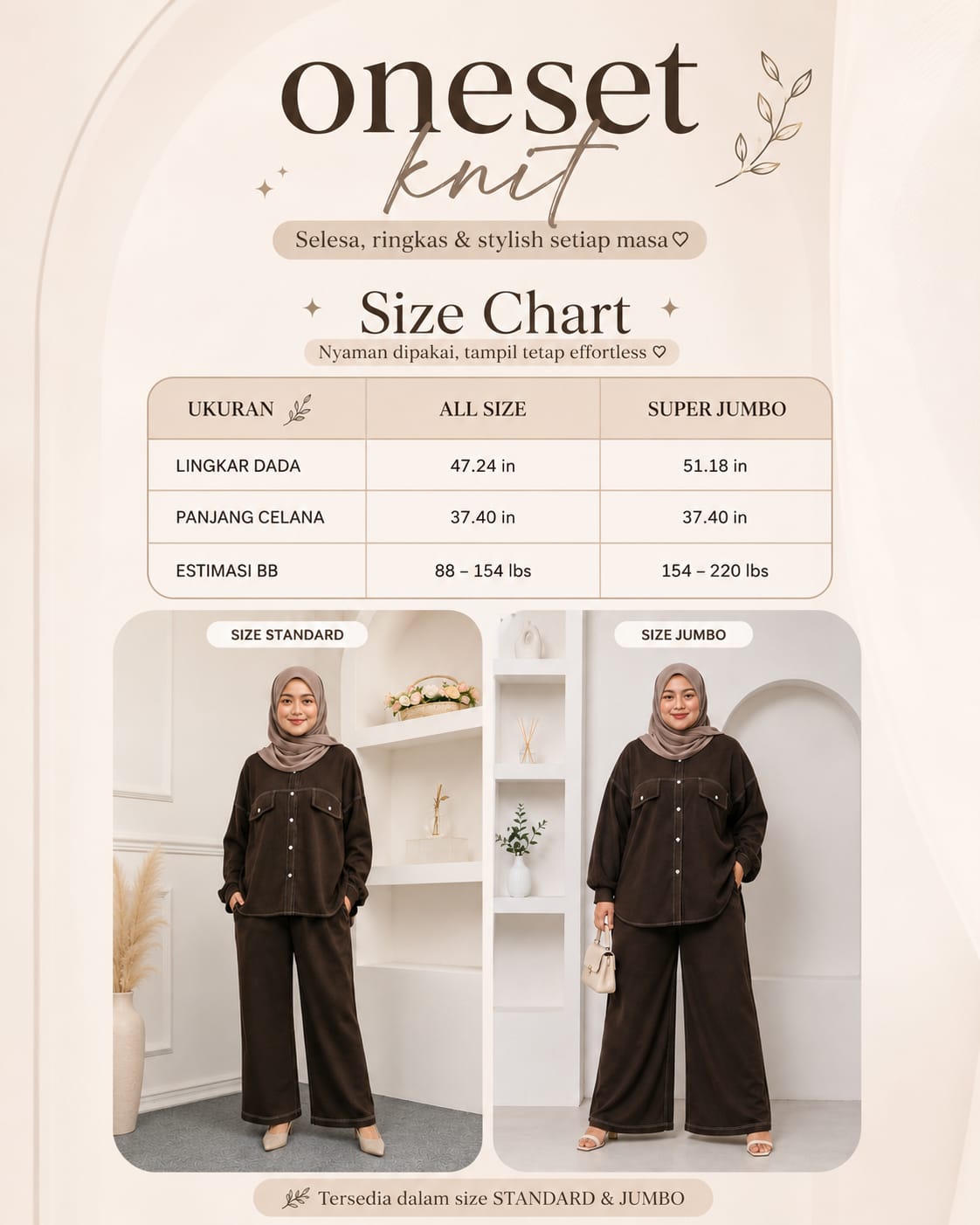 Carta saiz Oneset Knit